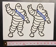 Michelin Man Tyres x2 sticker Decal Logo Truck Daf Erf Foden Scania Volvo Ford