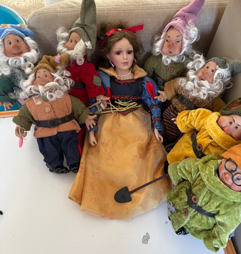 Dolls snow white 7 dwarves - &,