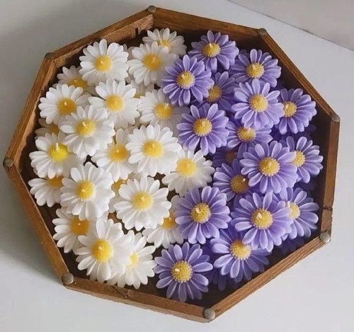 Handmade daisy flower soy wax - flower,