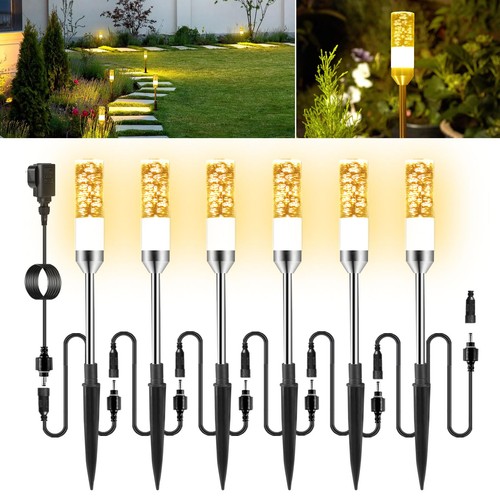 Mains powered garden - mains, path