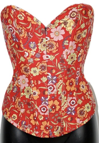 Red floral corset top multi - floral,
