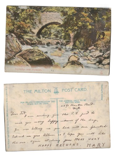 Vintage postcard ivybridge - postcard,