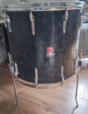 Premier 16x15 Floor Tom. Black Marine Pearl, 10 Lug 1960s