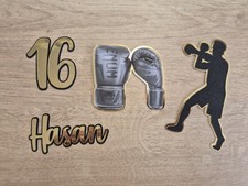 Boxing Boxers Cake Topper Personalised Sparing Cake Decoration Any Name & Age