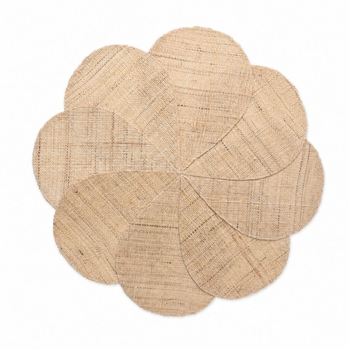 Round flower placemat braided - flower,