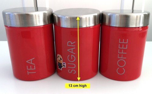 Set red canisters kitchen - of,