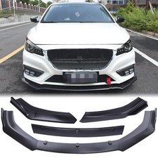 Matte black front bumper - black,