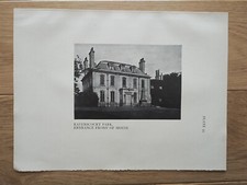 Ravenscourt Park, Entrance Front, Hammersmith, London - Antique Print - 1915