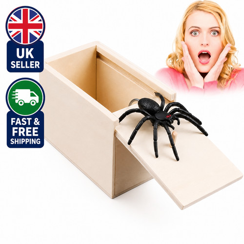 Spider box prank wooden - spider, a