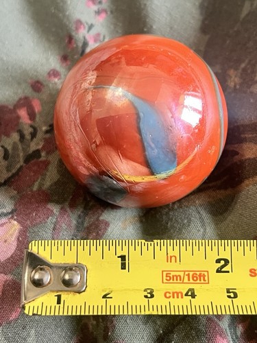 Large orange blue glass - orange, blue,