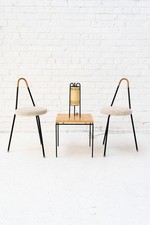 A pair of Modernist steel