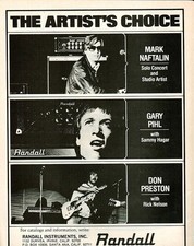 RANDALL GUITAR AMP PINUP PRINT