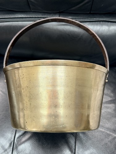 Vintage brass cauldron pot - vintage,
