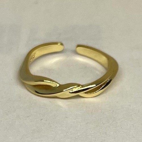 Waterproof gold twist ring - waterproof,