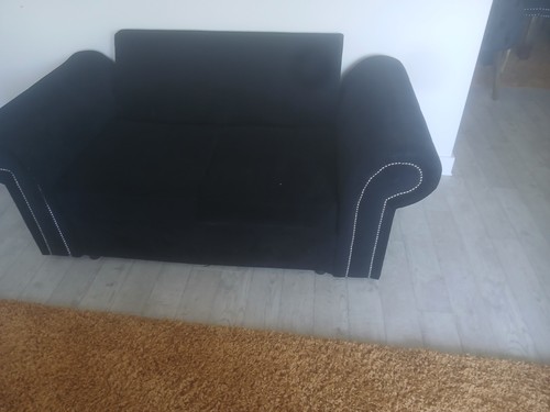Accent black velvet - accent, 3+2-seater