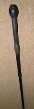 Vintage Military Swagger Stick Royal Arms Top Ebonized Shaft & Pommel