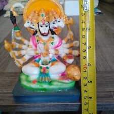 Hindu Lord Panchmukhi Hanuman Statue for Home & office decor,temple, White Resin