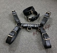 MEN LEATHER ADJUSTABLE CHEST