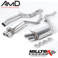 Milltek Audi S5 Cat Back Exhaust Non Resonated SSXAU190 4.2 V8 B8 Coupe