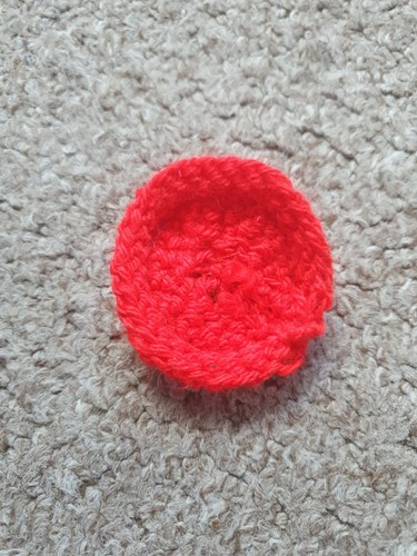 Hand knitted poppy brooch - brooch., 25%