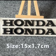 Black 3D Fuel Tank  Decal Rear Box For Honda Badge ABS Sticker Motorcycle UK!.