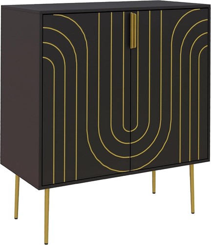 Black sideboard cabinet art - black,