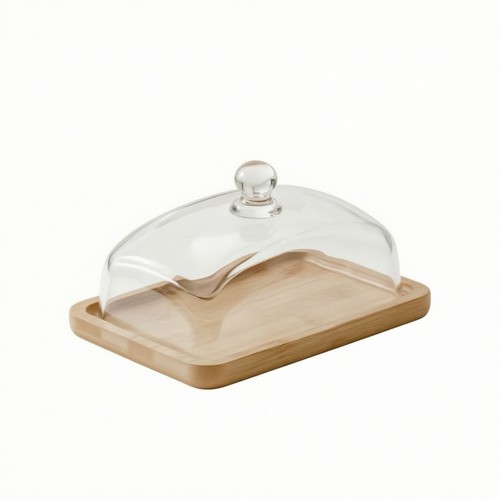Serving tray with - serving, glass