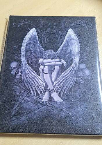 Enslaved angel canvas plaque - angel,