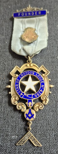 Masonic founders jewel star - jewel-star, of