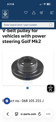 Golf mk2 pulley - vw,