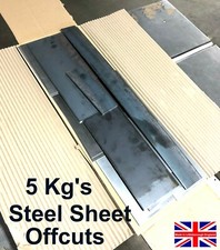 5 kg's MIXED MILD STEEL SHEET Off Cuts OFFCUTS Guillotine Cut Metal Bargain ££££