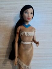 Disney Store Pocahontas Doll In Original Dress & Blue Necklace