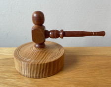 Small Carved Wooden Gavel with