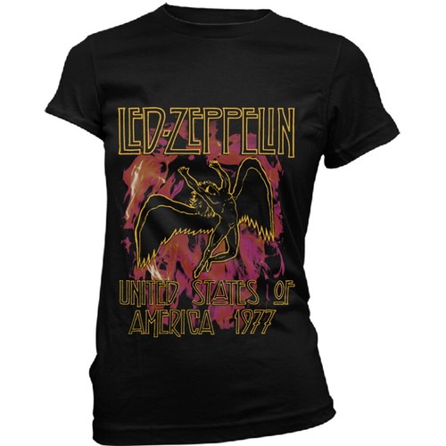 Led zeppelin black flames - black,