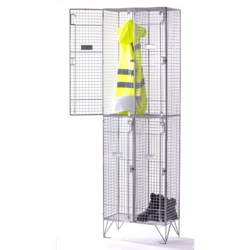 Wire mesh lockers - two,