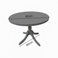 Grey Round Wooden Dining Table