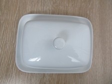  WHITE PORCELAIN BUTTER DISH WITH LID - TESCO NOVA