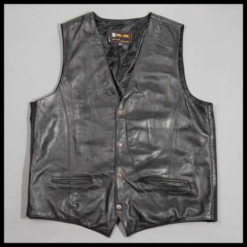 Men vintage leather biker - men's,