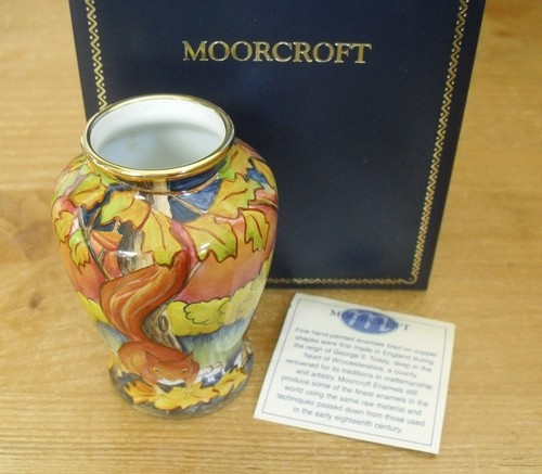 Boxed moorcroft enamels red - moorcroft,