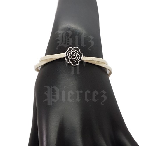 Handmade rose connector charm - rose,