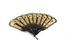 Antique Indonesian Rawhide Fans & Bamboo Flute Lot – Wayang Kulit, Horn Mounts