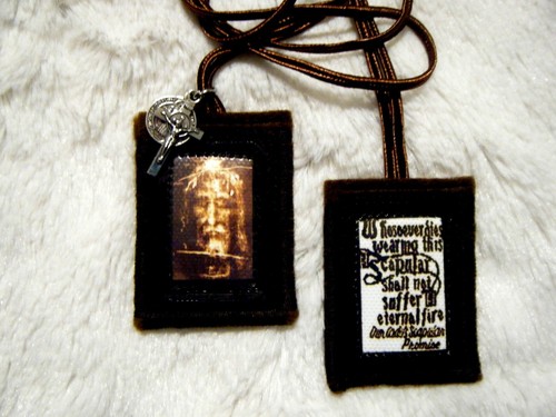 Holy face brown scapular - brown,