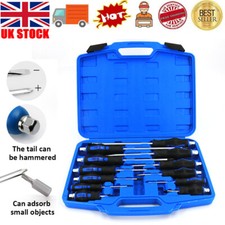 12Pc Heavy Duty Magnetic Screwdriver Set Anti-Slip Slotted & Cross-Head Tool Box