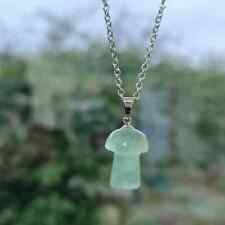 Mushroom Natural Crystal Stone Pendant Funky Cute Polished Chakra Stone Necklace