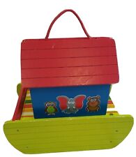 Hamleys Noah’s Arc London Wooden Lion Bear Monkey Owl Elephant Giraffe Rainbow