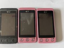 LG KP500 Cookie - Black/Pink Android Smartphones x3 Lot