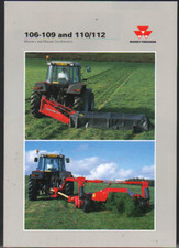 Massey Ferguson 106-109 and 110/112 Tractor Mowers Brochure Leaflet