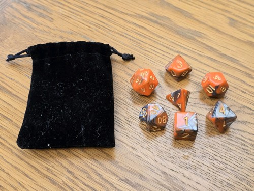 Silver and orange blend - and,