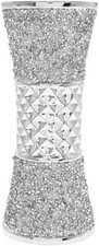 Silver crushed diamond vase - diamond,