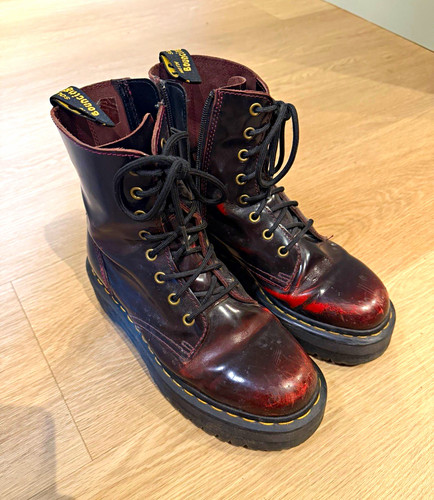 Martens burgundy leather - martens,